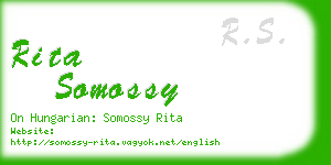 rita somossy business card